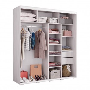 Шкаф-купе Крафт-6 1.6 м ШКК-06 (ясень белый) в Ишиме - ishim.ok-mebel.com | фото 2