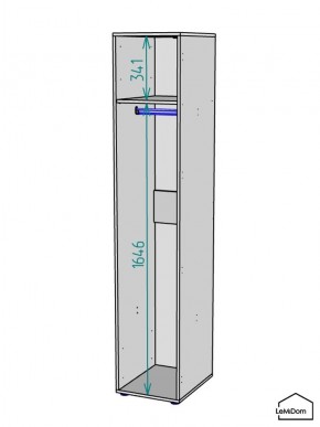 Шкаф Linnea MHR-1 2050х400х510 (ДВ-М 11.1.25) в Ишиме - ishim.ok-mebel.com | фото 3