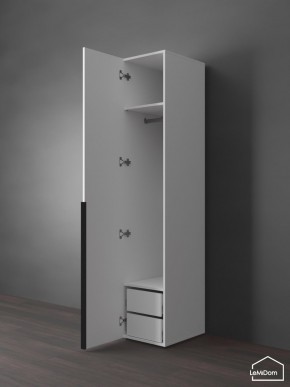 Шкаф Linnea MHR-1-3 2050х400х510 (Белый-М 11.1.2) в Ишиме - ishim.ok-mebel.com | фото 5