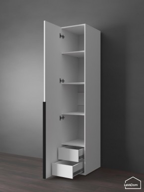 Шкаф Linnea MHR-1-3 2050х400х510 (Белый-М 11.1.2) в Ишиме - ishim.ok-mebel.com | фото 6