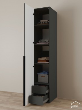 Шкаф Linnea MHR-1-4 2050х400х510 (Графит-М 11.1.25) в Ишиме - ishim.ok-mebel.com | фото 6
