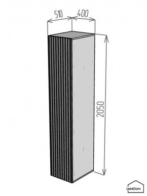 Шкаф Linnea MHR-1PO-2 2050х400х510 (Белый-М 11.1.2) в Ишиме - ishim.ok-mebel.com | фото 2