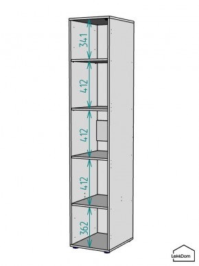 Шкаф Linnea MHR-1PO-2 2050х400х510 (Белый-М 11.1.2) в Ишиме - ishim.ok-mebel.com | фото 3