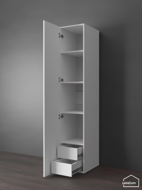 Шкаф Linnea MHR-1PO-4 2050х400х510 (Белый-М 11.1.1) в Ишиме - ishim.ok-mebel.com | фото 4