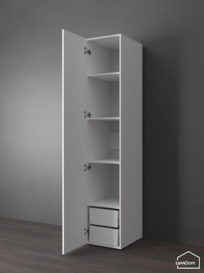 Шкаф Linnea MHR-1PO-4 2050х400х510 (Белый-М 11.1.2) в Ишиме - ishim.ok-mebel.com | фото 5