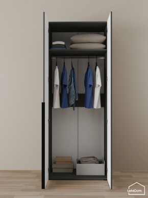 Шкаф Linnea MHR-2 2050х800х510 (Графит-М 11.1.25) в Ишиме - ishim.ok-mebel.com | фото 4