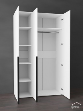 Шкаф Linnea MHR-3-1 2050х1200х510 (Белый-М 11.1.2) в Ишиме - ishim.ok-mebel.com | фото 4