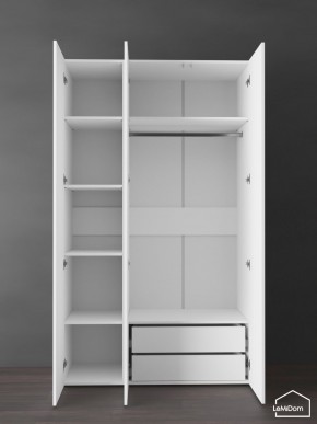 Шкаф Linnea MHR-3PO-2 2050х1200х510 (Белый-М 11.1.1) в Ишиме - ishim.ok-mebel.com | фото 6