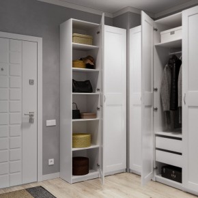 Шкаф МАКС однодверный узкий, цвет белый в Ишиме - ishim.ok-mebel.com | фото 4