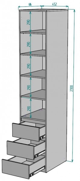 Шкаф Мальта H161 в Ишиме - ishim.ok-mebel.com | фото 2