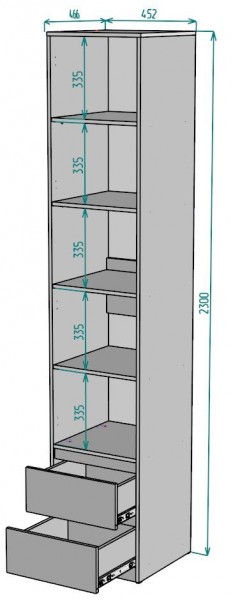 Шкаф Мальта H166 в Ишиме - ishim.ok-mebel.com | фото 2