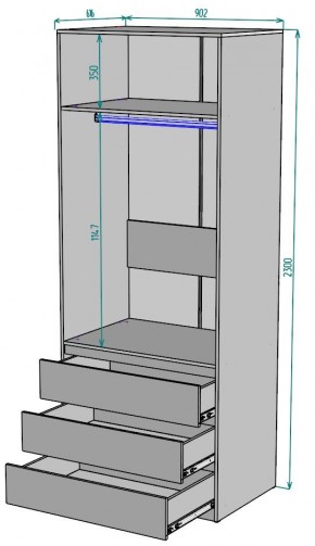 Шкаф Мальта H171 в Ишиме - ishim.ok-mebel.com | фото 2