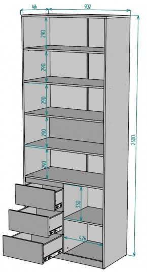 Шкаф Мальта H191 в Ишиме - ishim.ok-mebel.com | фото 2