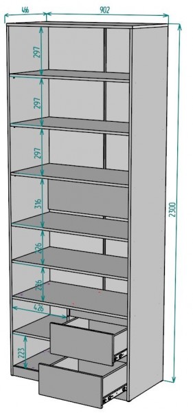 Шкаф Мальта H198 в Ишиме - ishim.ok-mebel.com | фото 2