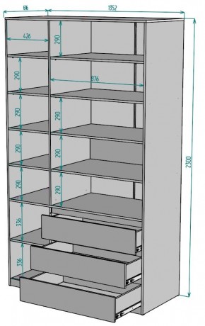 Шкаф Мальта H210 в Ишиме - ishim.ok-mebel.com | фото 2