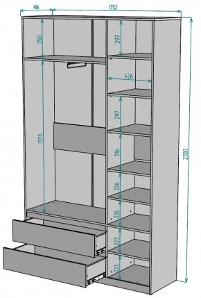 Шкаф Мальта H213 в Ишиме - ishim.ok-mebel.com | фото 2