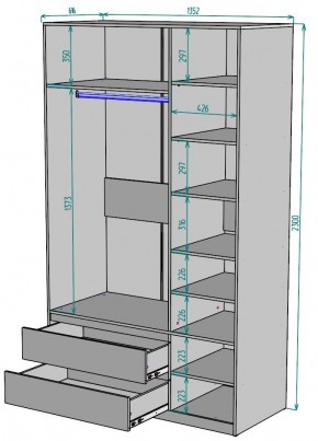 Шкаф Мальта H217 в Ишиме - ishim.ok-mebel.com | фото 2