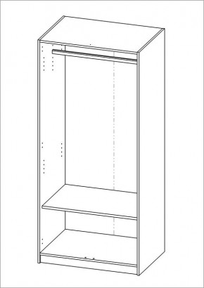 Шкаф ОРИОН двухдверный, цвет Дуб Сонома в Ишиме - ishim.ok-mebel.com | фото 2