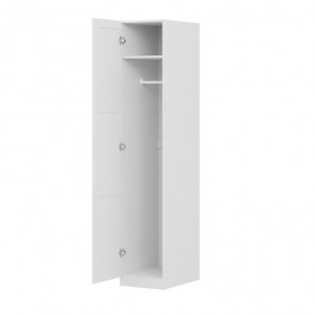 Шкаф ПЕГАС однодверный с рамочным фасадом, цвет белый в Ишиме - ishim.ok-mebel.com | фото 2
