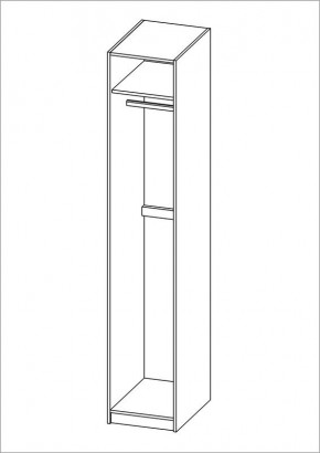 Шкаф ПЕГАС однодверный с рамочным фасадом, цвет белый в Ишиме - ishim.ok-mebel.com | фото 3