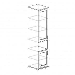 Шкаф пенал (фасад верхний стекло) №242 Белла в Ишиме - ishim.ok-mebel.com | фото 2