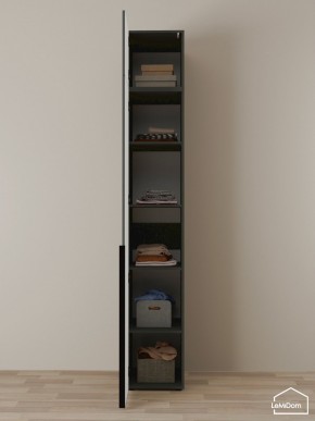 Шкаф с антресолью Linnea MHR-1A-2 2450х400х510 (Графит-М 11.1.25) в Ишиме - ishim.ok-mebel.com | фото 4