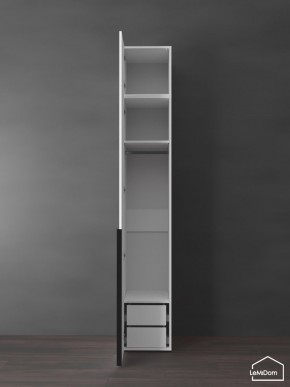 Шкаф с антресолью Linnea MHR-1A-3 2450х400х510 (Белый-М 11.1.2) в Ишиме - ishim.ok-mebel.com | фото 5