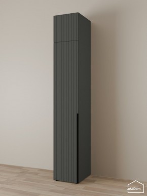 Шкаф с антресолью Linnea MHR-1A-3 2450х400х510 (Графит-М 11.1.25) в Ишиме - ishim.ok-mebel.com | фото
