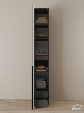 Шкаф с антресолью Linnea MHR-1A-4 2450х400х510 (Графит-М 11.1.25) в Ишиме - ishim.ok-mebel.com | фото 4