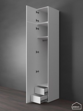 Шкаф с антресолью Linnea MHR-1POA-3 2450х400х510 (Белый-М 11.1.2) в Ишиме - ishim.ok-mebel.com | фото 6