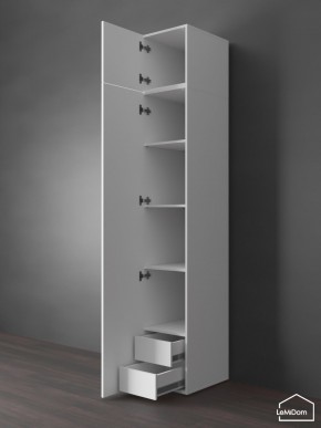 Шкаф с антресолью Linnea MHR-1POA-4 2450х400х510 (Белый-М 11.1.2) в Ишиме - ishim.ok-mebel.com | фото 5