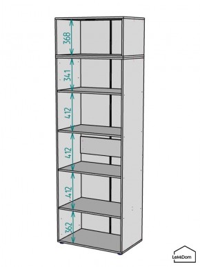 Шкаф с антресолью Linnea MHR-2A-2 2450х800х510 (ДВ-М 11.1.25) в Ишиме - ishim.ok-mebel.com | фото 3