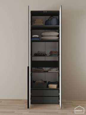 Шкаф с антресолью Linnea MHR-2A-3 2450х800х510 (Графит-М 11.1.25) в Ишиме - ishim.ok-mebel.com | фото 5