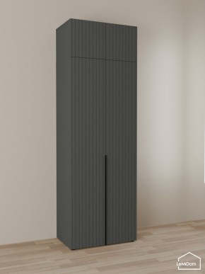 Шкаф с антресолью Linnea MHR-2A-4 2450х800х510 (Графит-М 11.1.25) в Ишиме - ishim.ok-mebel.com | фото