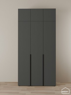Шкаф с антресолью Linnea MHR-3A-2 2450х1200х510 (Графит-М 11.1.25) в Ишиме - ishim.ok-mebel.com | фото