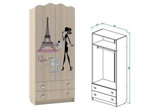 Шкаф для одежды с ящиками Париж в Ишиме - ishim.ok-mebel.com | фото 1