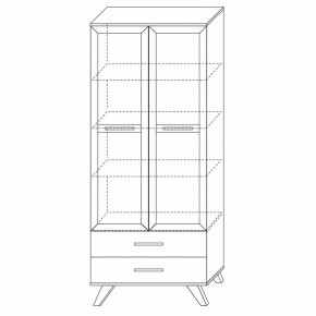 Шкаф-витрина 800 Вега Скандинавия в Ишиме - ishim.ok-mebel.com | фото 6