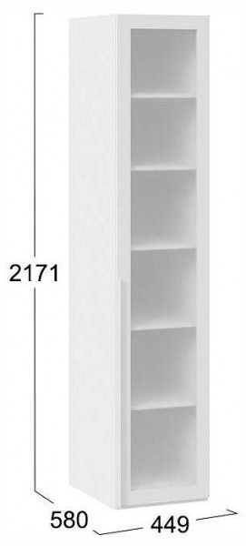 Шкаф-витрина Порто СМ-393.07.008 в Ишиме - ishim.ok-mebel.com | фото 3