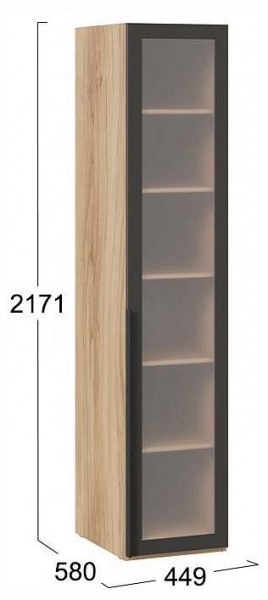 Шкаф-витрина Порто СМ-393.07.008 в Ишиме - ishim.ok-mebel.com | фото 3