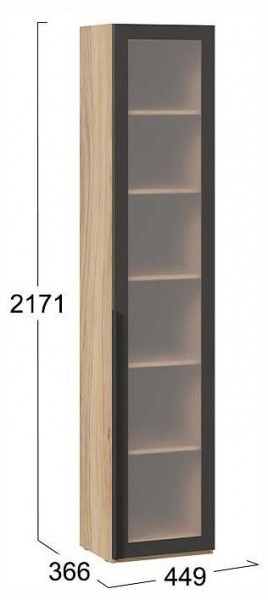 Шкаф-витрина Порто СМ-393.07.213 в Ишиме - ishim.ok-mebel.com | фото 4