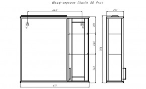 Шкаф-зеркало Charlie 80 Эл. правый Домино (DCh2503HZ) в Ишиме - ishim.ok-mebel.com | фото 9