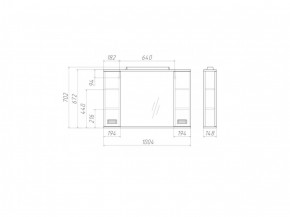 Шкаф-зеркало Cube 100 Эл. Домино (DC5013HZ) в Ишиме - ishim.ok-mebel.com | фото 2