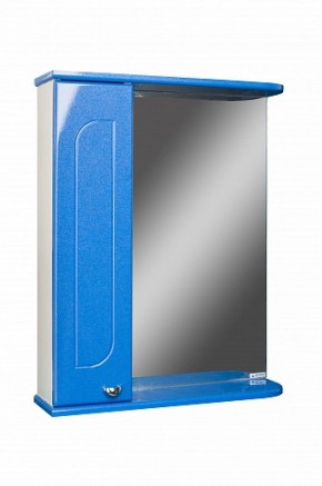 Шкаф-зеркало Радуга Синий металлик 55 левый АЙСБЕРГ (DA1129HZR) в Ишиме - ishim.ok-mebel.com | фото 1