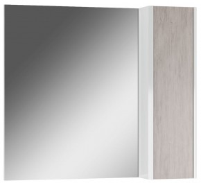 Шкаф-зеркало Uno 80 Дуб серый левый/правый Домино (DU1504HZ) в Ишиме - ishim.ok-mebel.com | фото