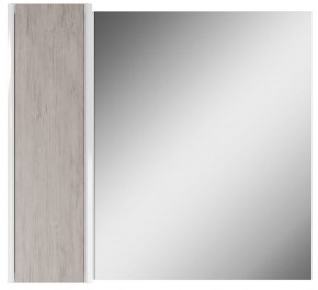 Шкаф-зеркало Uno 80 Дуб серый левый/правый Домино (DU1504HZ) в Ишиме - ishim.ok-mebel.com | фото 2