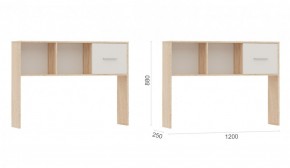 Система Стелс Полка-Надставка стола 120 Дуб сонома/Белый в Ишиме - ishim.ok-mebel.com | фото 1