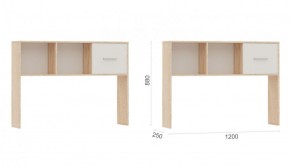 Система Стелс Полка-Надставка стола 120 Дуб сонома/Белый в Ишиме - ishim.ok-mebel.com | фото 3