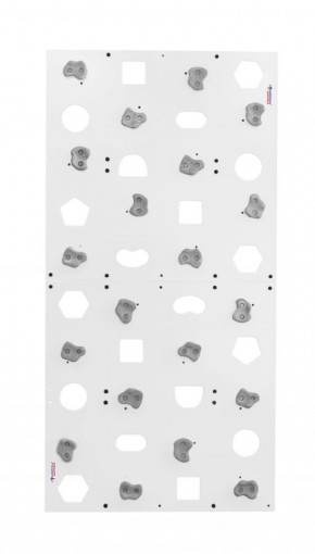 Скалодром пристенный (1000*2000) стандарт ЭЛЬБРУС Pastel с отверстиями (20 шт. серых зацепов) цв.белый в Ишиме - ishim.ok-mebel.com | фото 1