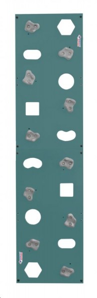 Скалодром пристенный (500*2000) стандарт ЭЛЬБРУС Pastel с отверстиями (10 шт. серых зацепов) цв. бирюзовый в Ишиме - ishim.ok-mebel.com | фото