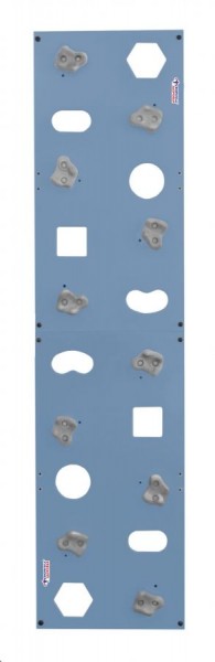 Скалодром пристенный (500*2000) стандарт ЭЛЬБРУС Pastel с отверстиями (10 шт. серых зацепов) цв.голубой в Ишиме - ishim.ok-mebel.com | фото